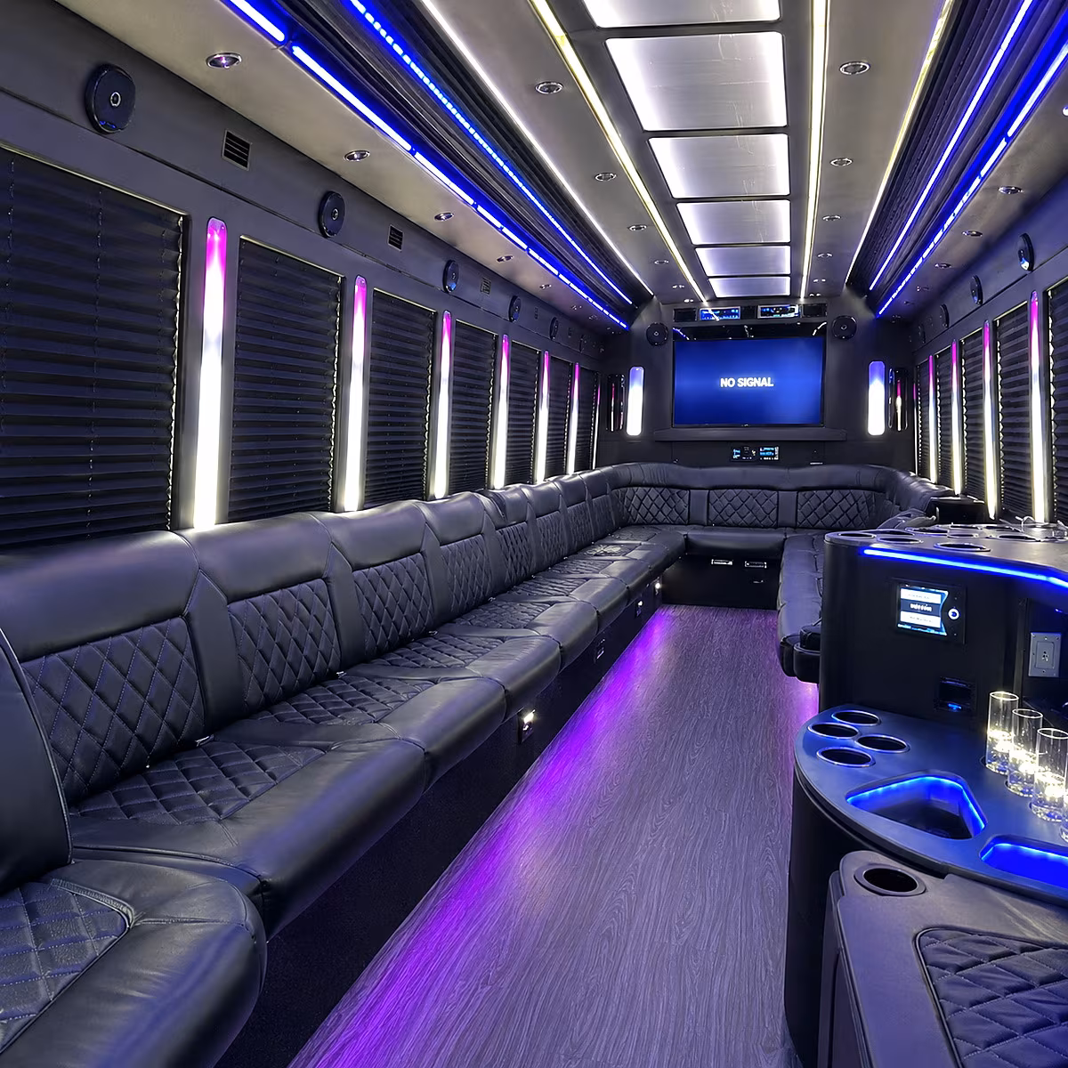 kent 30 passenger party bus inside