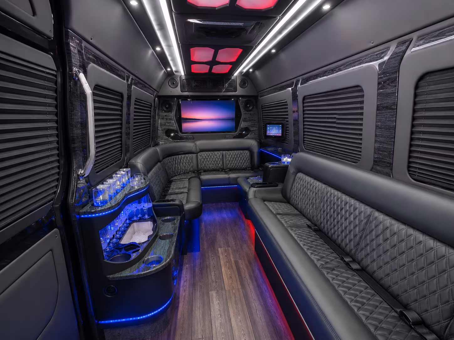 kent 40 passenger party bus interior